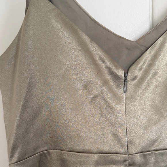 Birdy Grey Catherine Dress Shiny Satin Moss Green - Picture 3 of 7